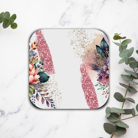 Flower glitter pink - Dessous de verre