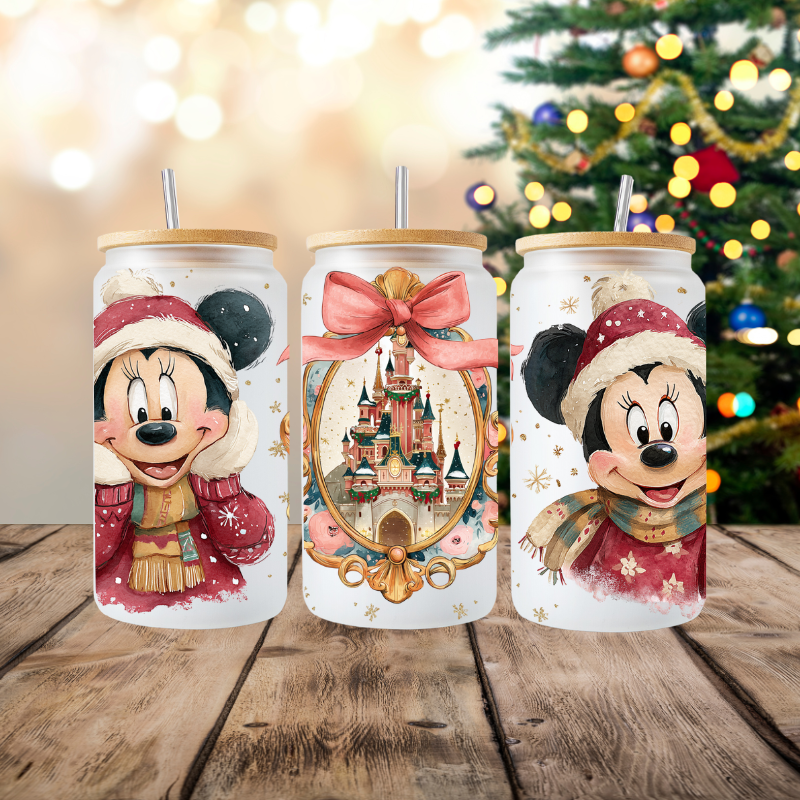 Mickey x Minnie Miroir - Verre givré avec couvercle