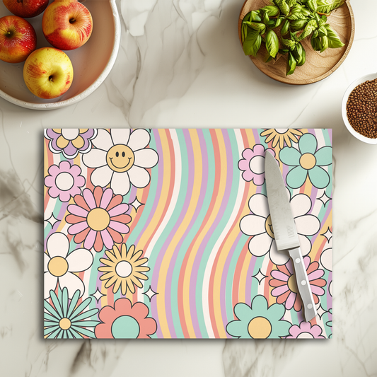 Retro flower pastel - Planche à découper