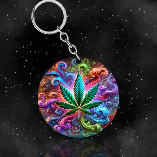Rainbow cannabis - Porte clés