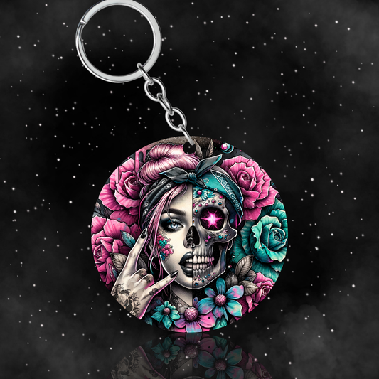 Skull pin-up - Porte clés