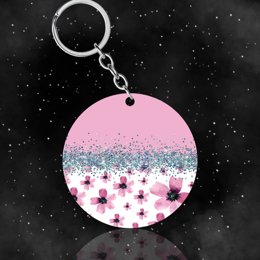 Glitter pink - Porte clés