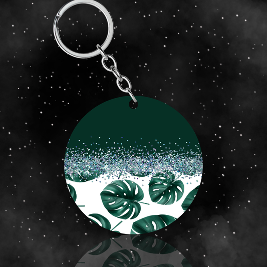 Glitter green - Porte clés