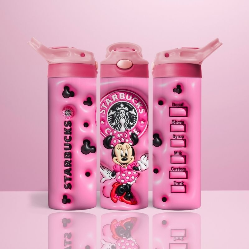 Minnie Pink Starbucks – Thermoskanne mit Klappdeckel, 590 ml