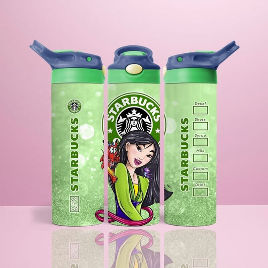 Mulan Starbucks – Thermoskanne mit Klappdeckel, 590 ml