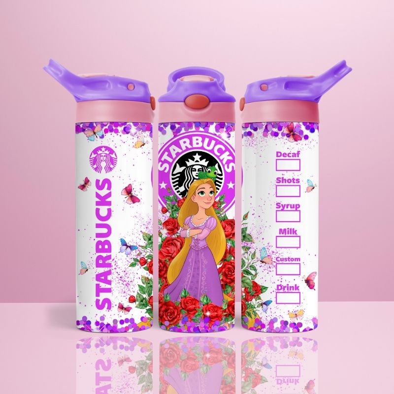 Rapunzel-Blume – Thermoskanne mit Klappdeckel, 590 ml